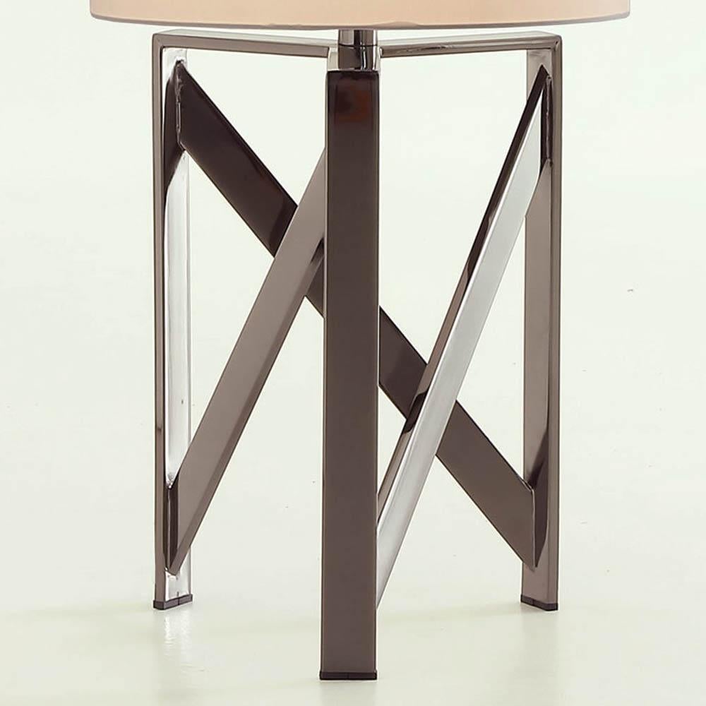 Contemporary Diagonal Dark Table Lamp For Sale