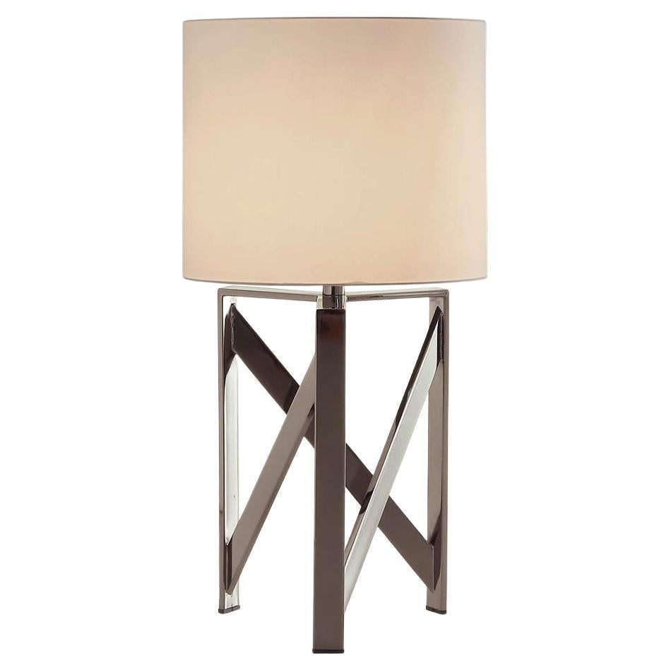 Diagonal Dark Table Lamp For Sale