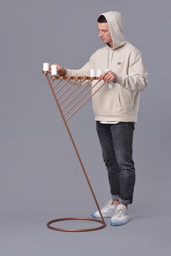 DIAGONAL candleholde 130cm, minimalistic Hanukkah menorah by Ivan Voitovych