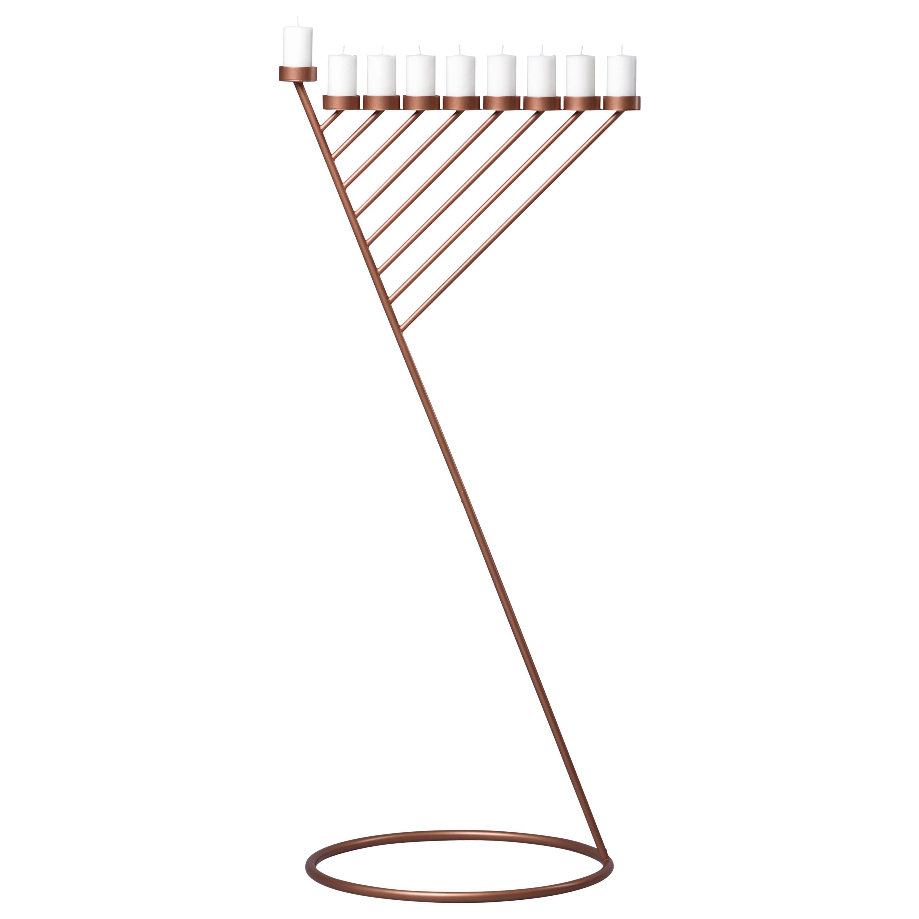 DIAGONAL candleholde 130cm, minimalistic Hanukkah menorah by Ivan Voitovych For Sale