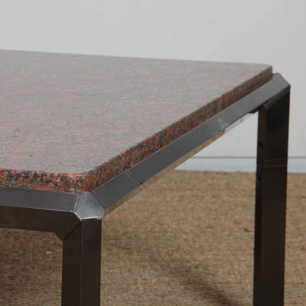 Metallo Diagonos coffee table by Philippe Parent, 1977 in vendita