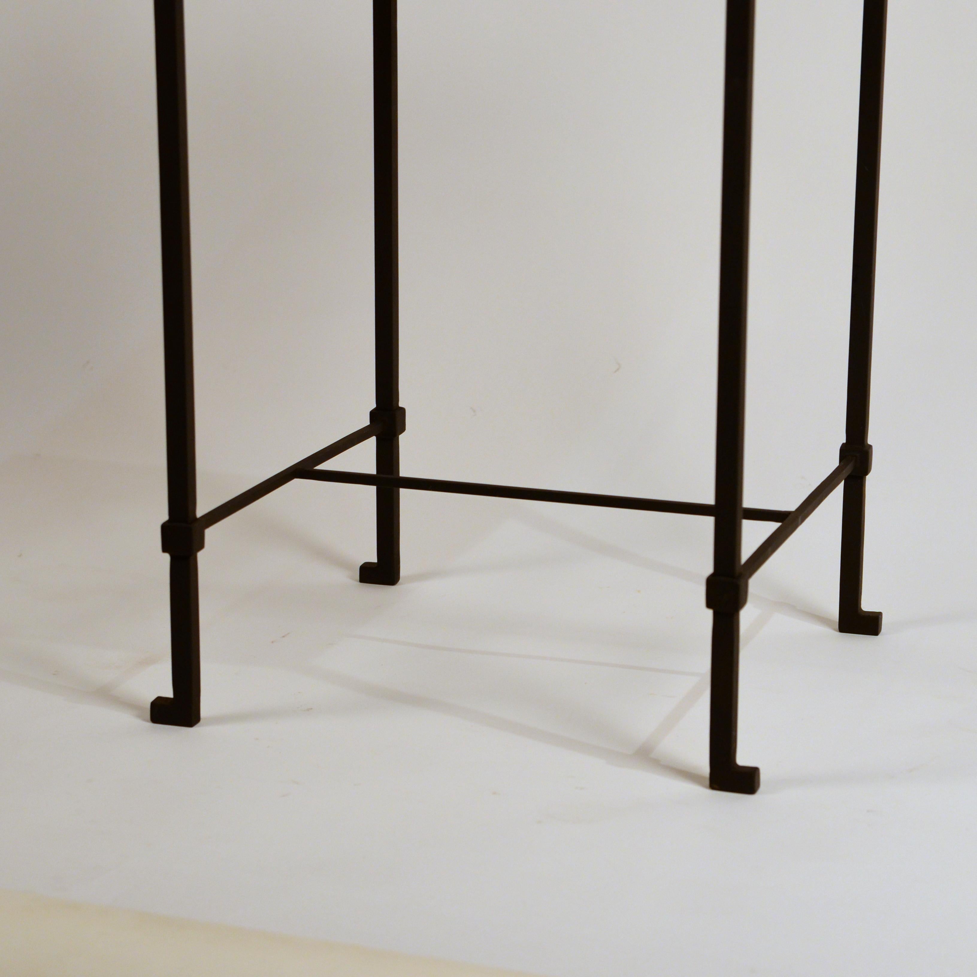 wrought iron drink table