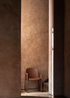 Dialogo - Silla con asiento de cuero de Tobia Scarpa para Tacchini