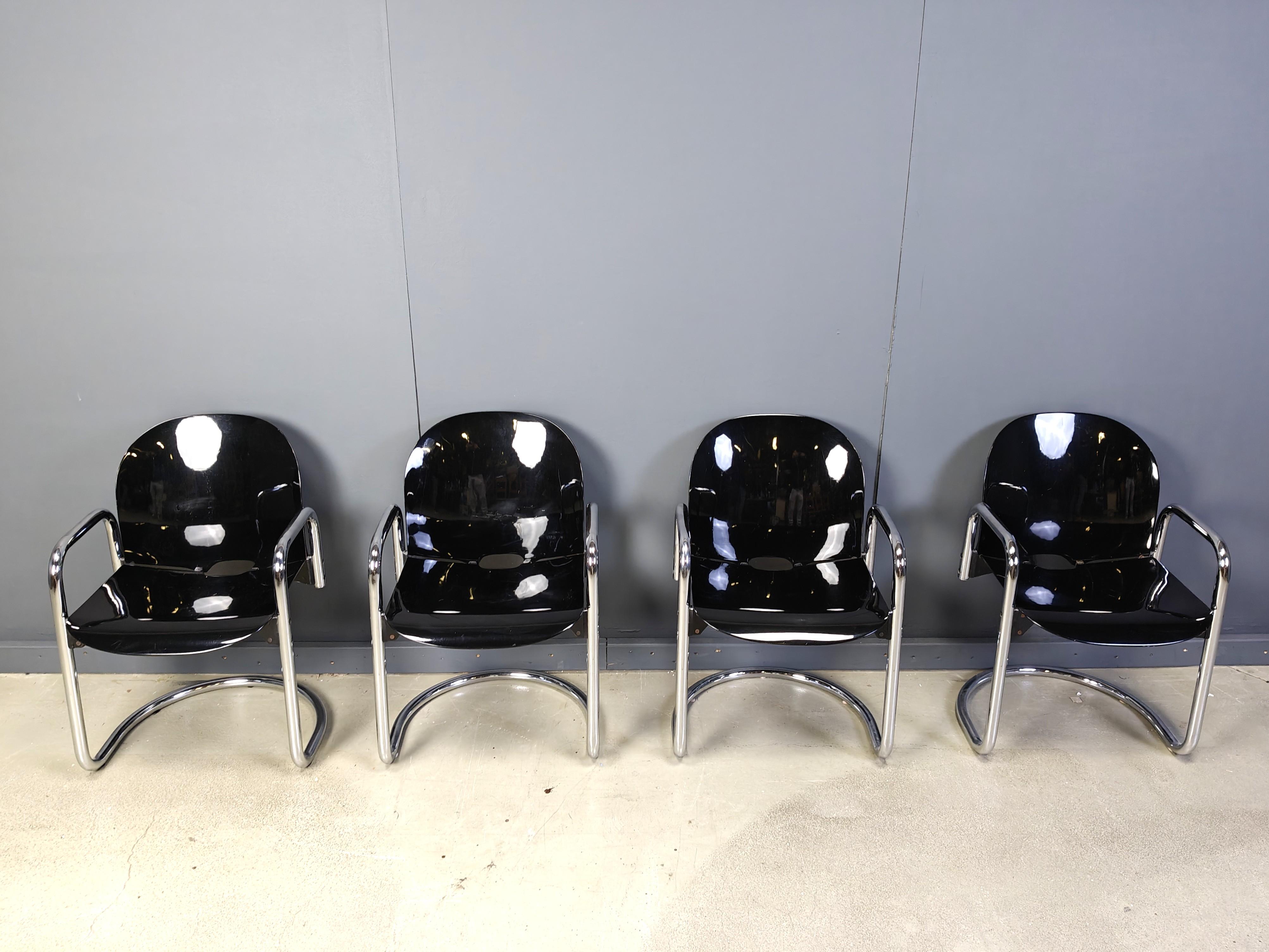 Dialogo dining chairs by Tobia Scarpa, 1970s - set of 4 in vendita 3