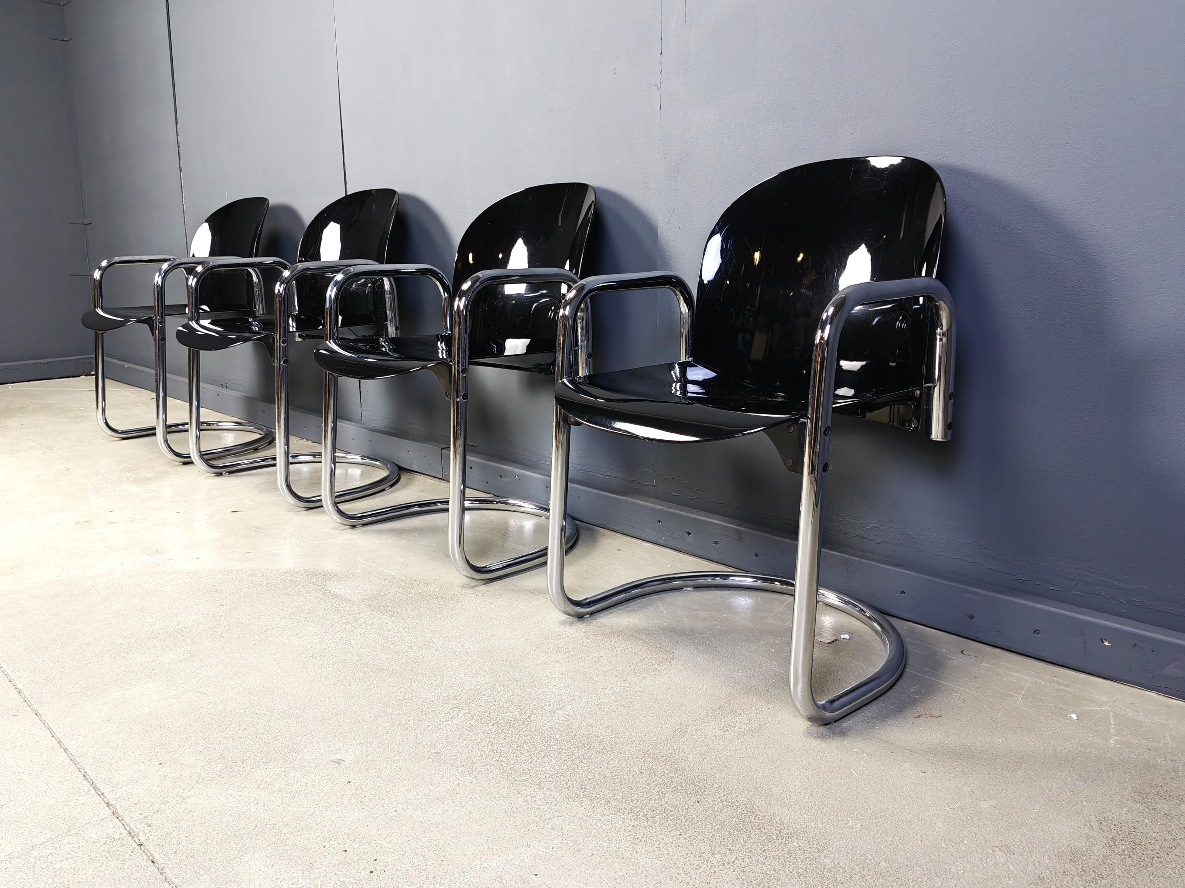 Fine XX secolo Dialogo dining chairs by Tobia Scarpa, 1970s - set of 4 in vendita