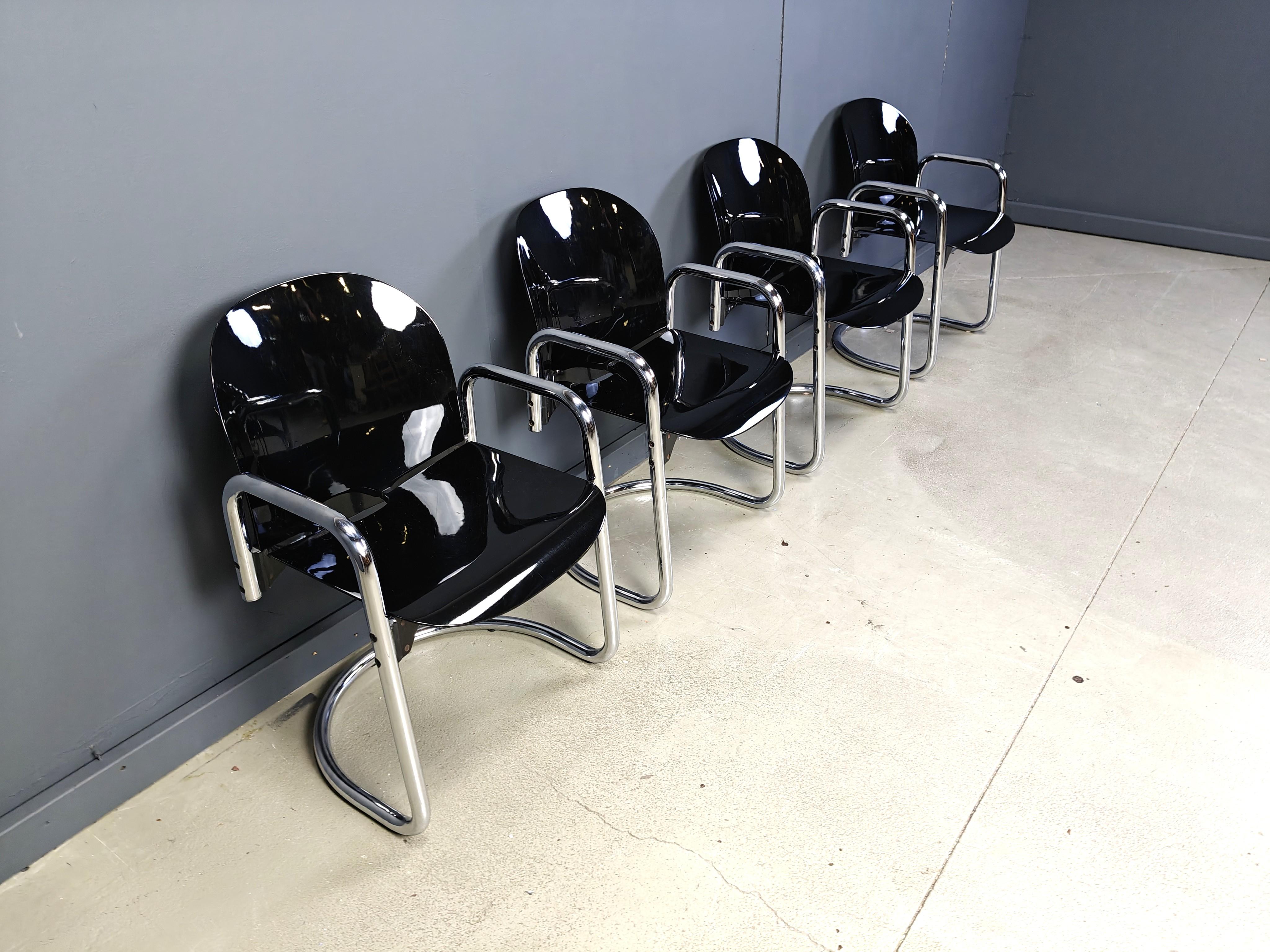 Dialogo dining chairs by Tobia Scarpa, 1970s - set of 4 in vendita 2