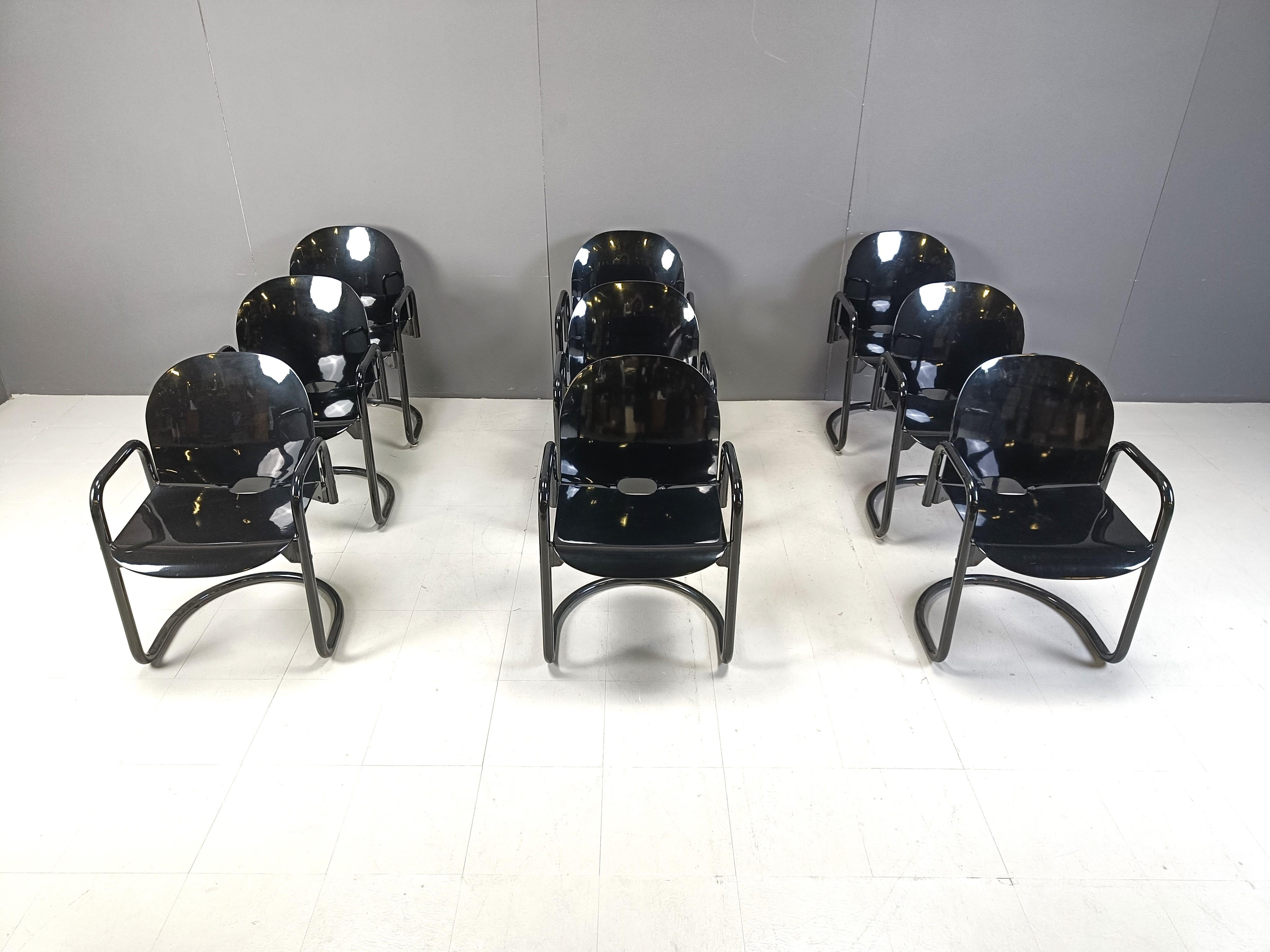 Postmoderno Sedie da pranzo Dialogo di Tobia Scarpa, anni '70 - set di 9 in vendita