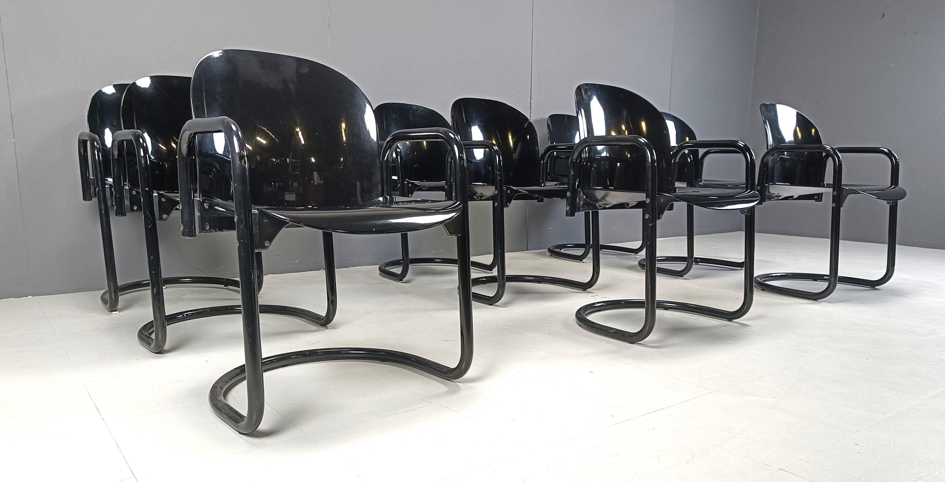 Sedie da pranzo Dialogo di Tobia Scarpa, anni '70 - set di 9 in vendita 1