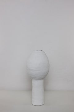 DIALOGUE 2 vase, handmade organic modern porcelain vase white