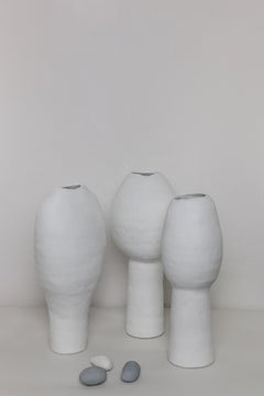 DIALOGUE 3 vase, handmade organic modern porcelain vase white