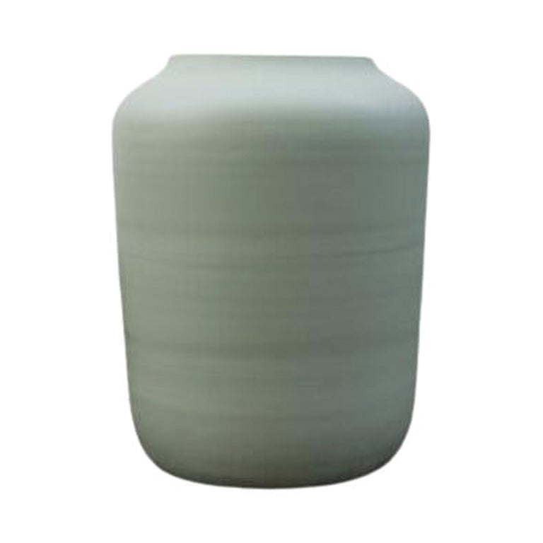 Vaso medio Dialogue con smalto verde di Wl Ceramics in vendita