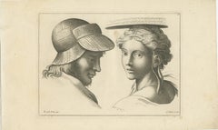 Dialogue of Eras: Cap and Feather in Profile by Pigné, 1740