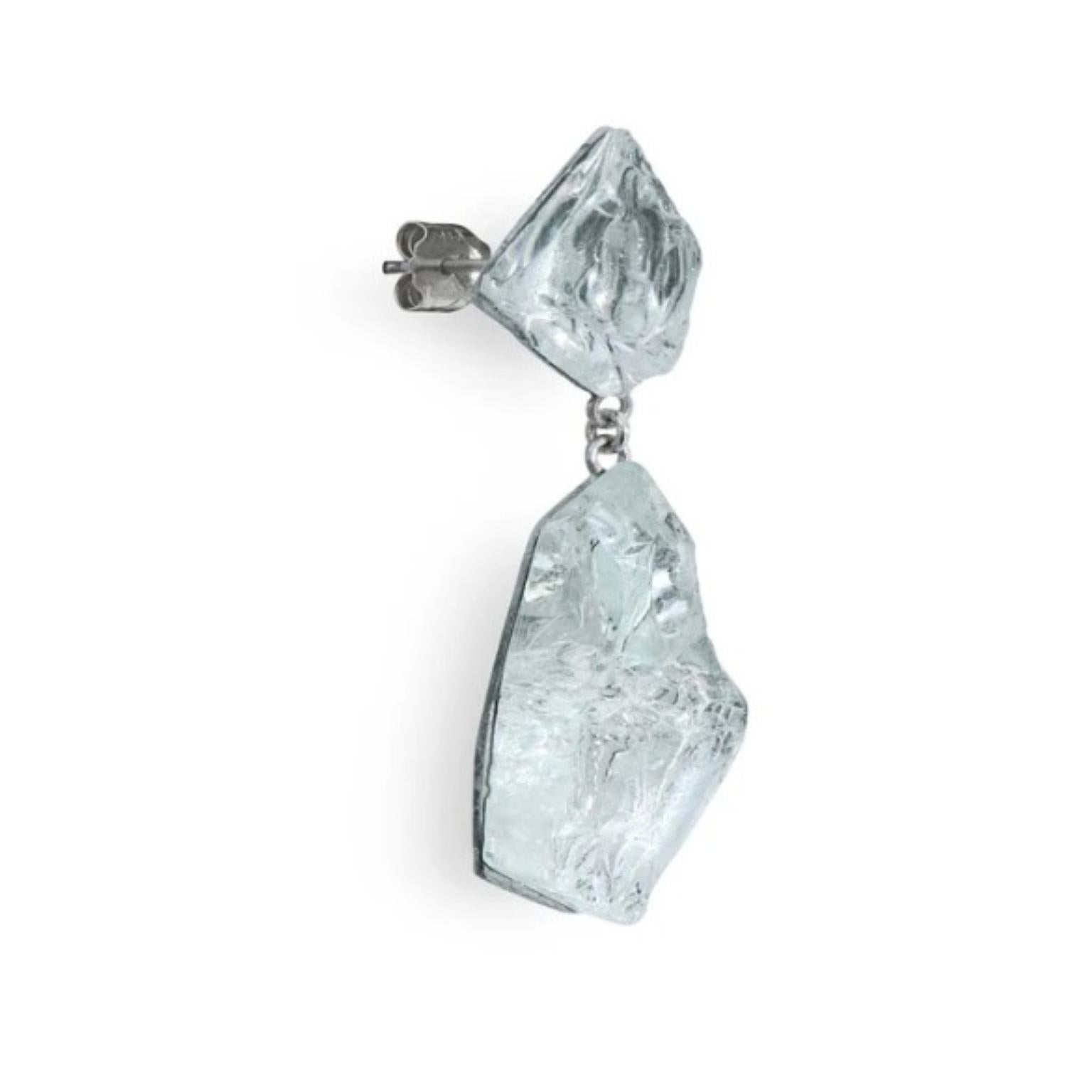 Diamand Brut? 12 Pair Of Earrings in Silver & Mirror by Marion Fillancq