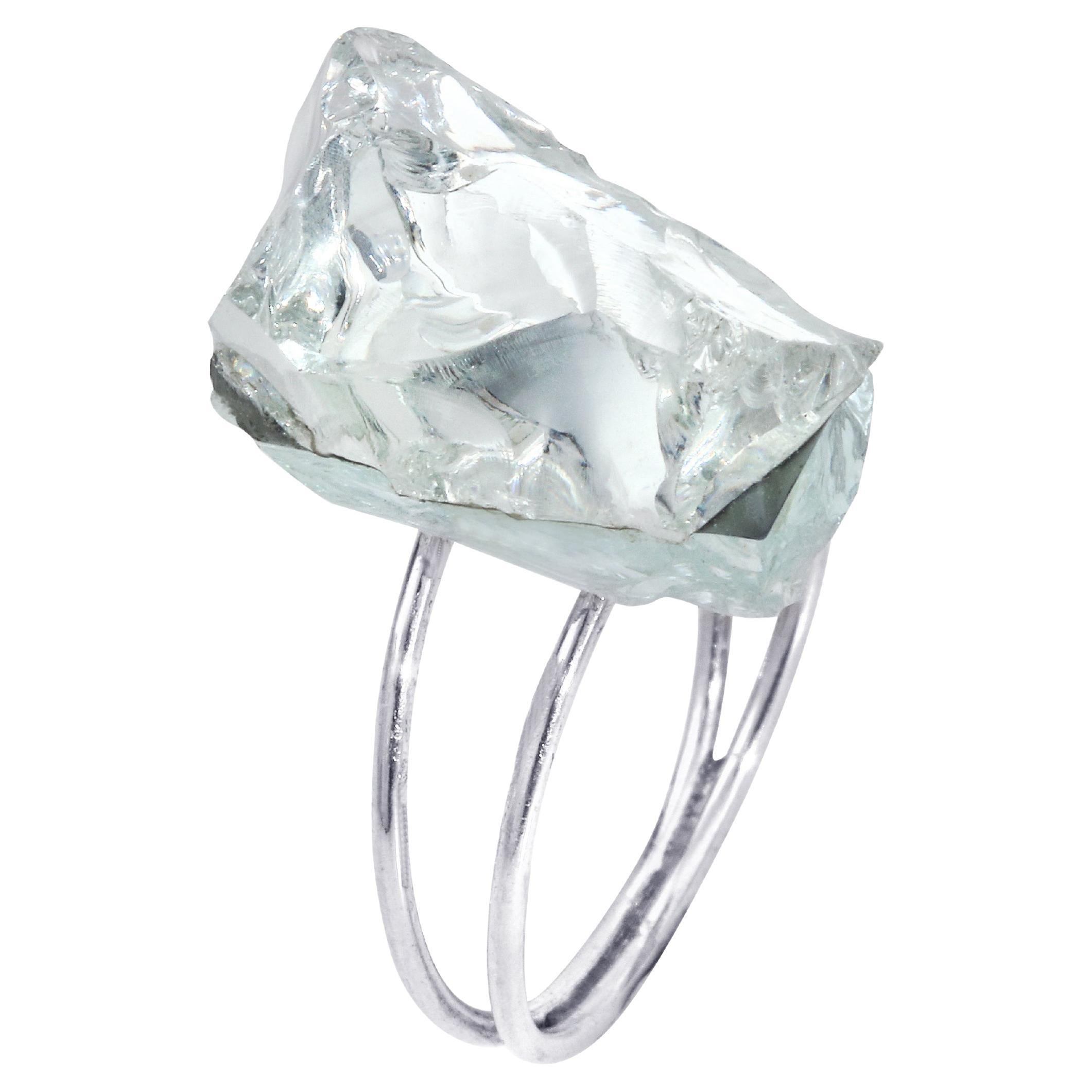 Anillo Diamant Brut? 2 Anillo esculpido a mano en plata de ley 925 por Marion Fillancq