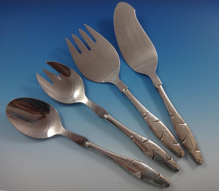 Diamant by A. Dragsted Danish Sterling Silver Flatware Set 117 Pcs