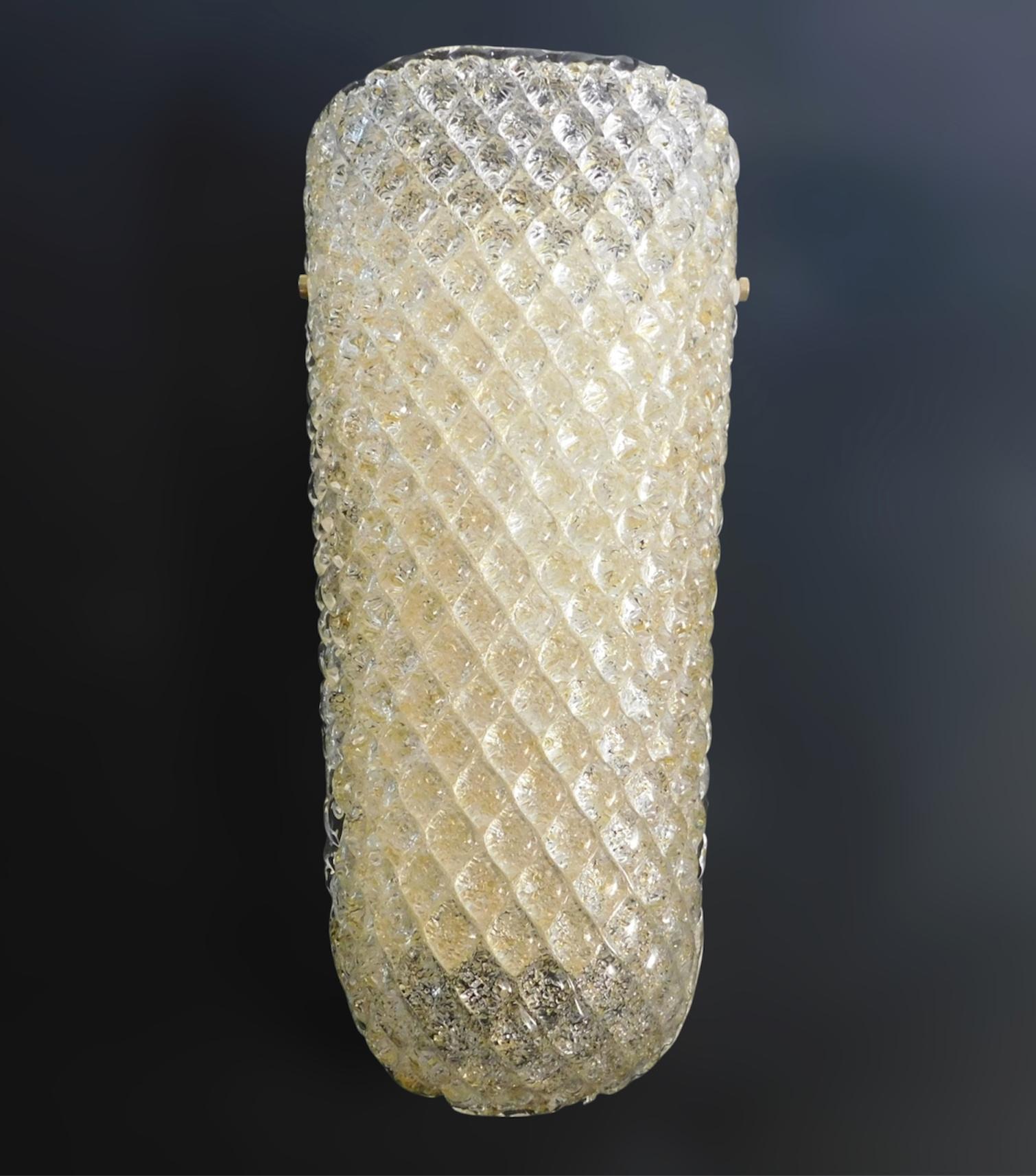 Italian Diamante Amber Graniglia Sconce, 9 Available For Sale