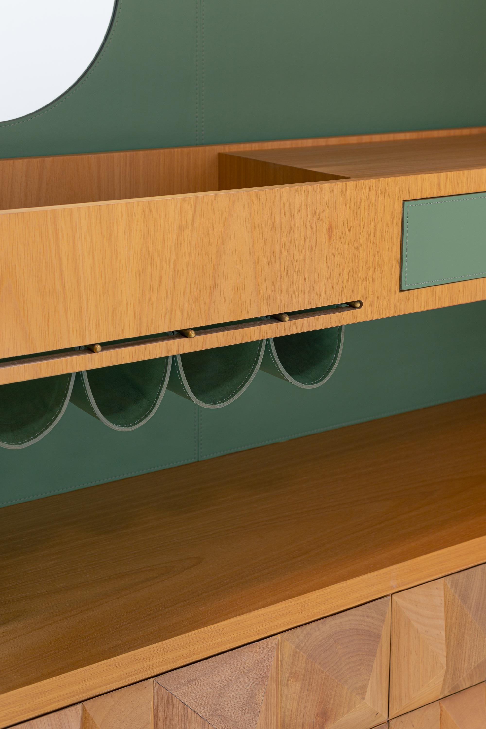 Contemporary Diamante Bar by +55design – Sculptural Solid Wood with Jewel-Like Finish For Sale