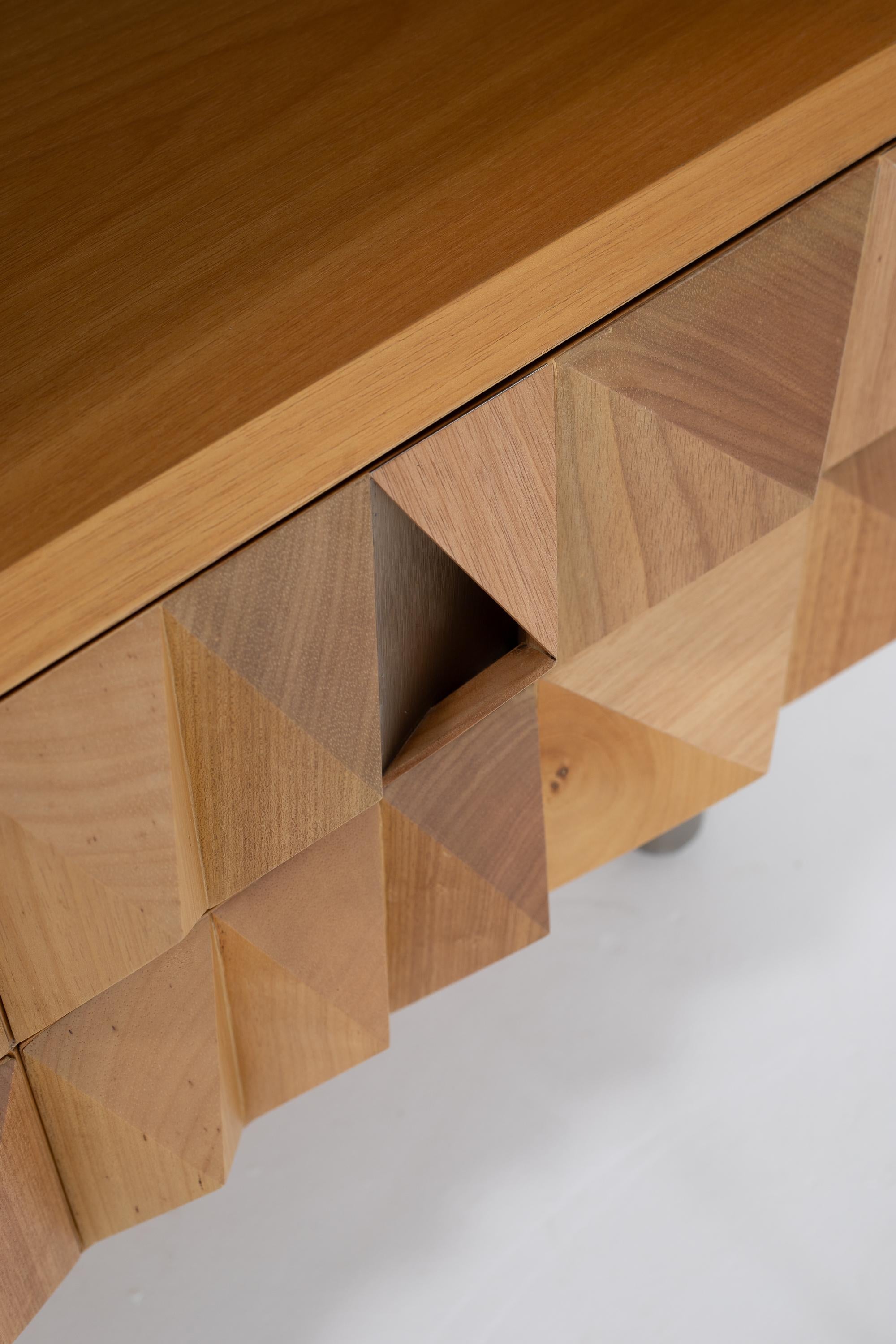 Bronze Diamante Bar by +55design – Sculptural Solid Wood with Jewel-Like Finish For Sale