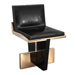 "Diamante" Chair with Bronze, Hand Crafted, Istanbul