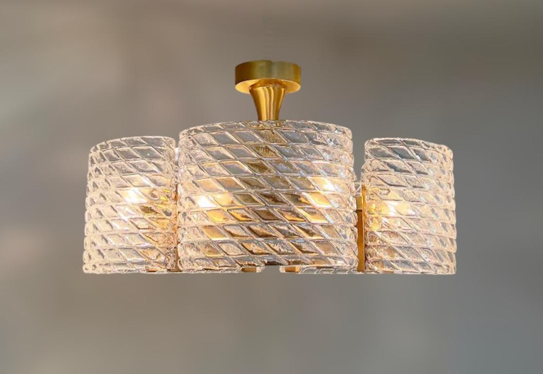 Murano Glass Diamante Chandelier by Fabio Ltd For Sale