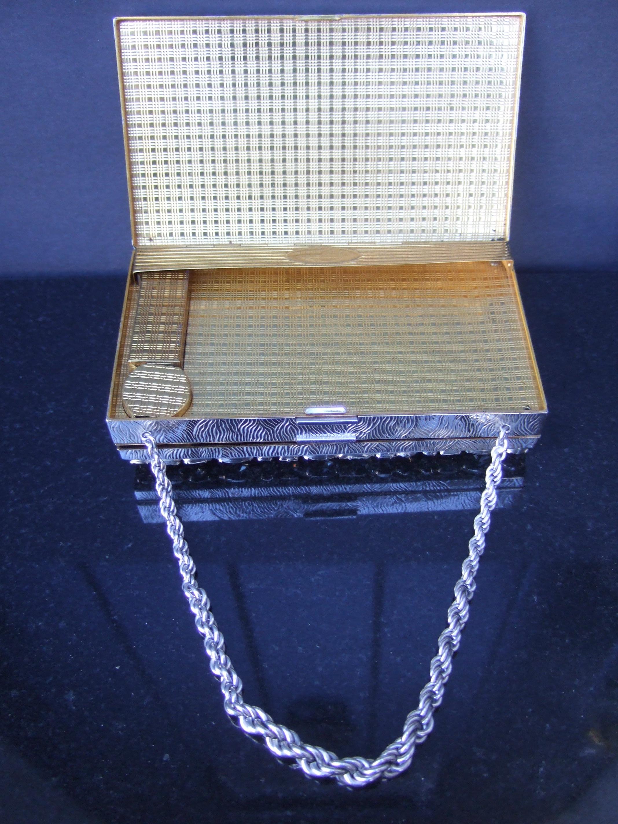 Bolso de Noche de Cristal Diamante - Estuche Compacto Diseñado por Evans c 1960 en venta 5