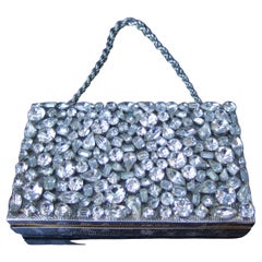 Diamante Crystal Evening Bag - Compact Case Designed by Evans c 1960