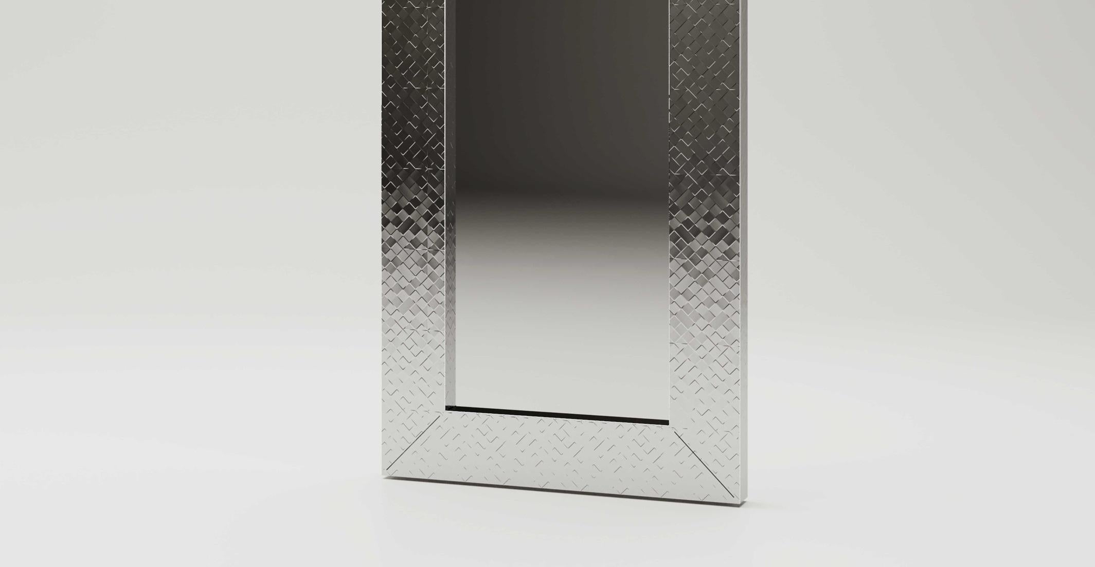 Italian Diamante Mirror by Andrea Bonini For Sale