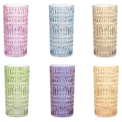 Diamante Polychrome Set of 6 Drinking Glasses