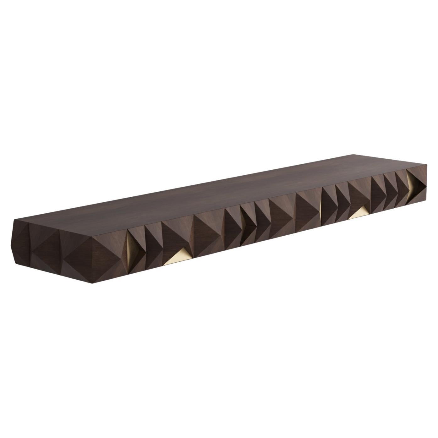 Diamante Sideboard von Bruno de Carvalho - Facettiertes Holz mit Bronze-Intarsien