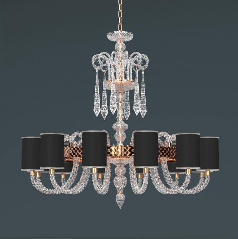 Diamante Sol Neoclassical Crystal Chandelier with Colored ...