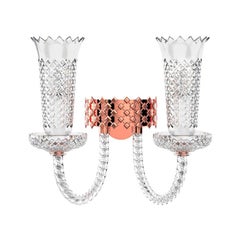 Diamante Sol Neoclassical Crystal Wall Light 2-Arms