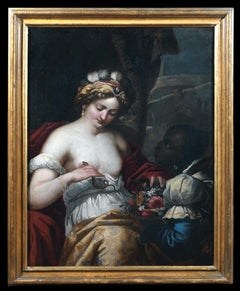 Cleopatra Queen of Egypt 17' century Painting Oil on Canvas