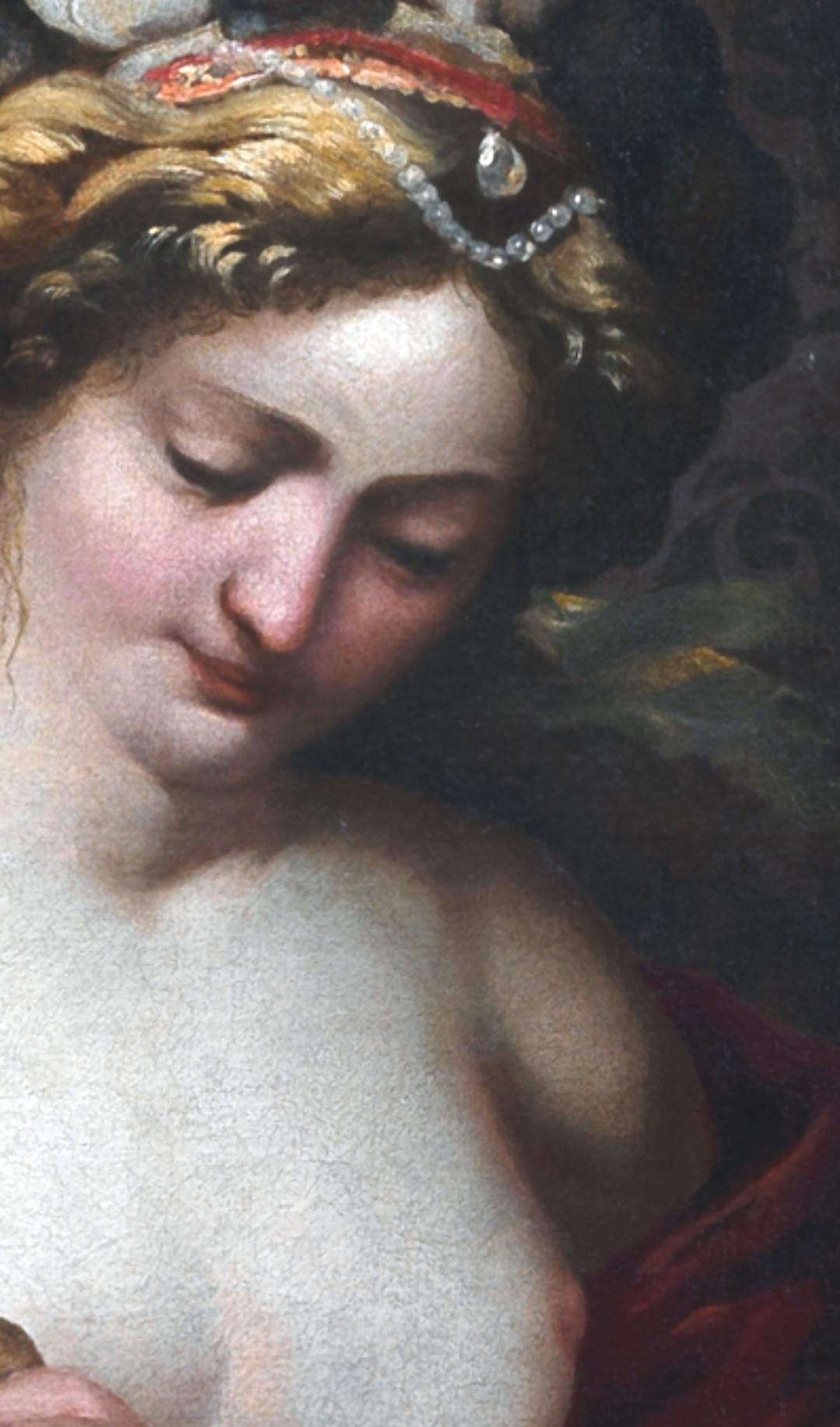 Cléopâtre Reine d'Egypte 17' siècle Peinture Huile sur toile en vente 1