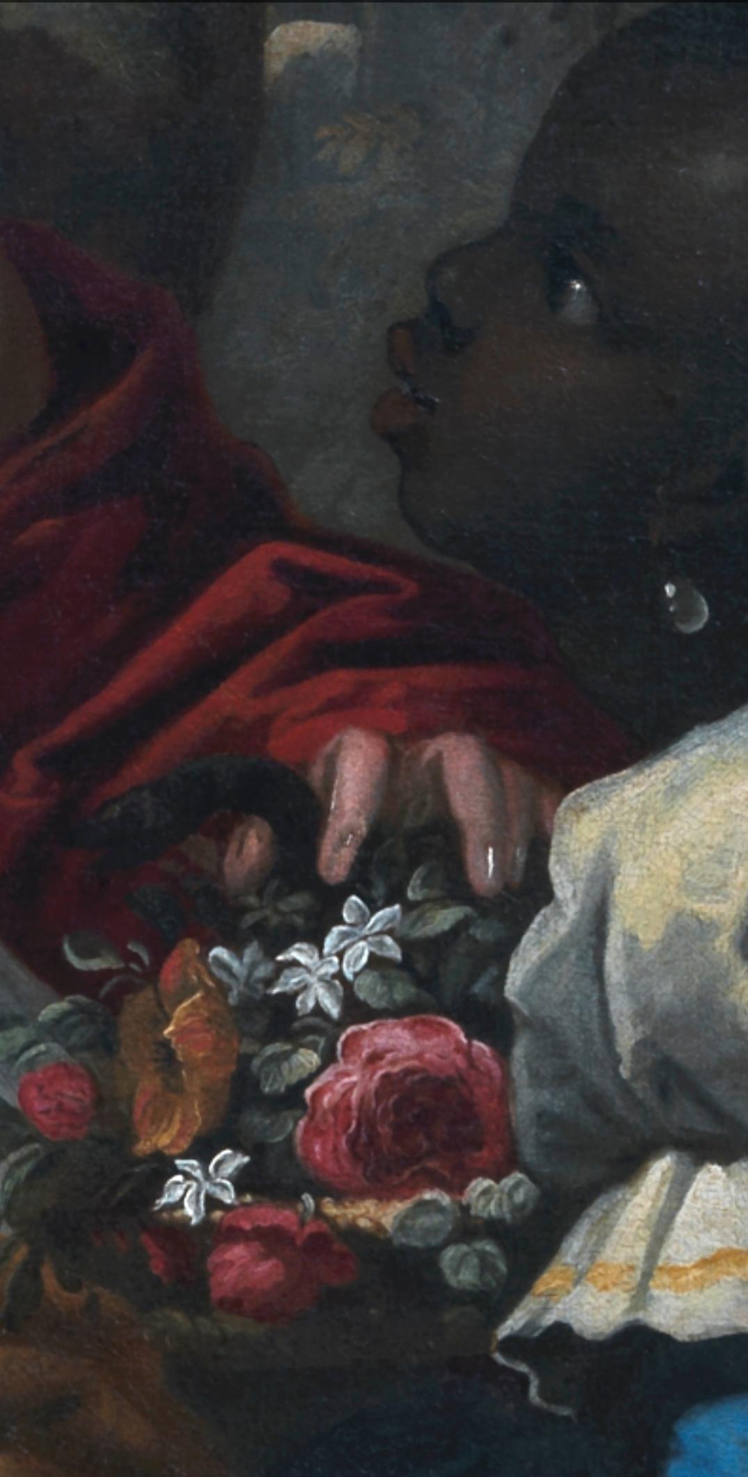 Cleopatra Regina d'Egitto 17' secolo Pittura olio su tela in vendita 2
