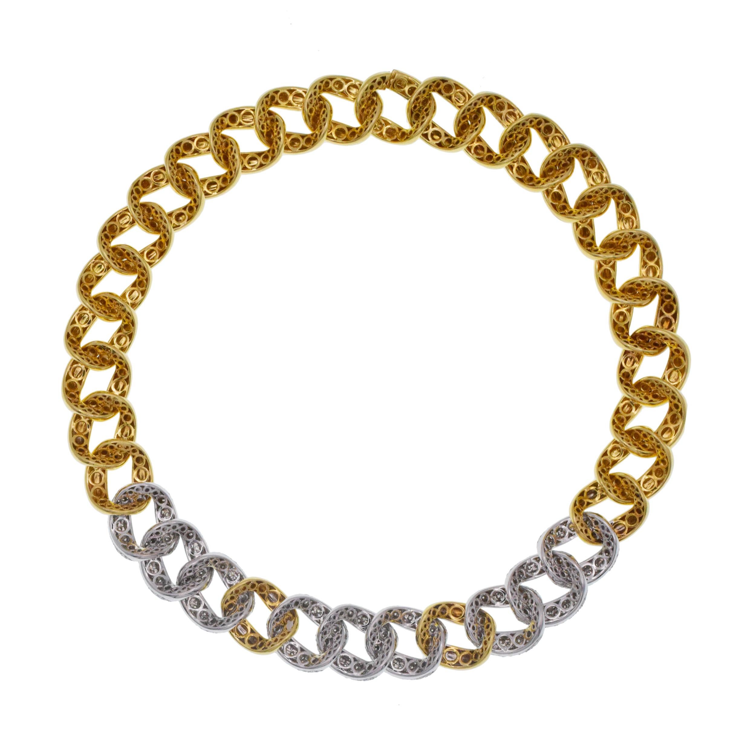 Femenino o masculino Collar de Diamante y Bordillo de Oro en venta