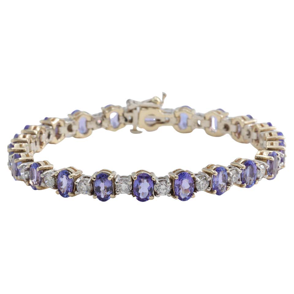 Tanzanite bracelet yellow gold Clearance