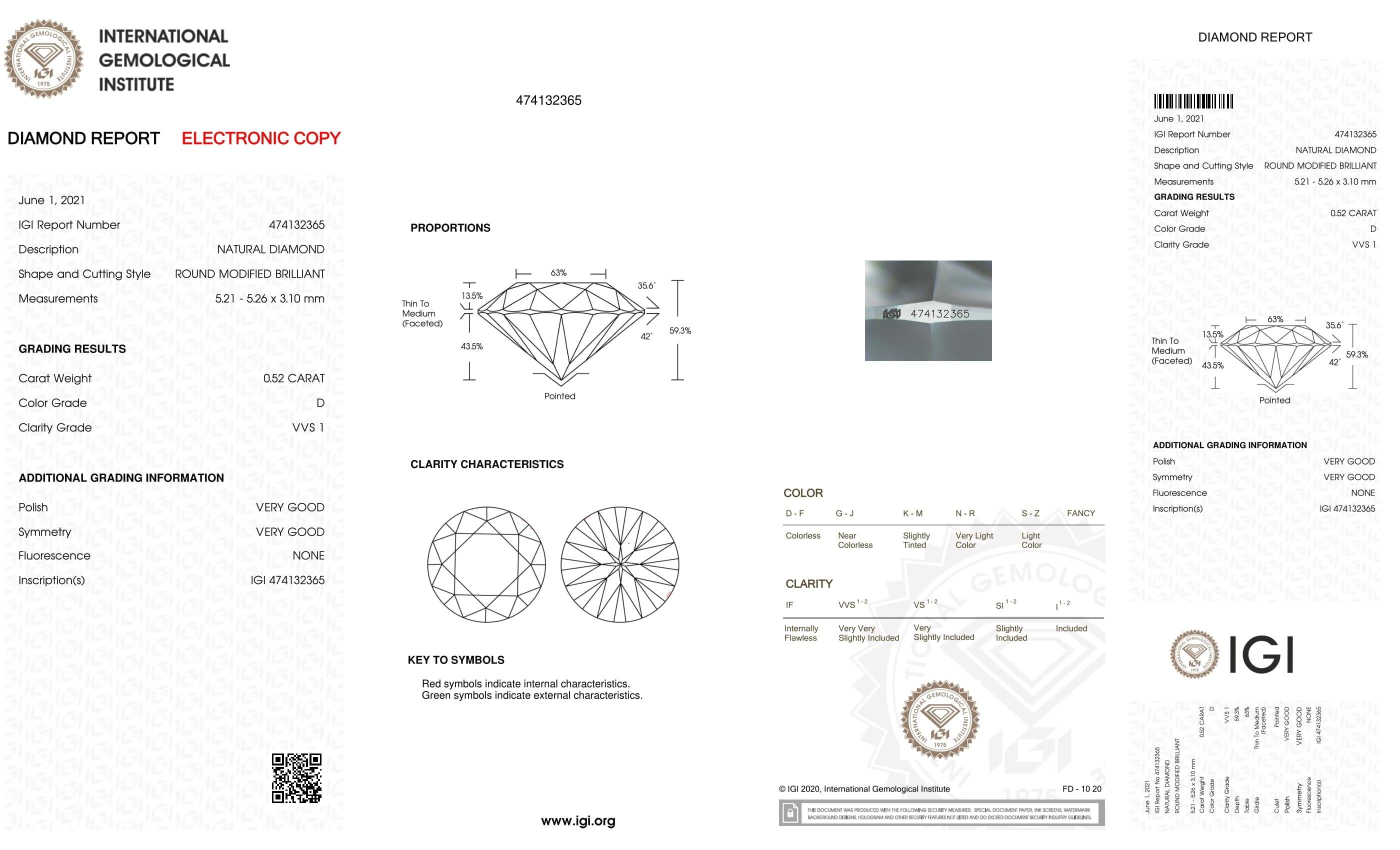 Brilliant Cut Diamond, 0.52 Carat Natural Starcut Diamond For Sale