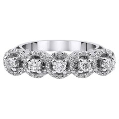 Diamant-Ehering mit 0,70 Karat Diamant auf 14 Karat massivem Gold
