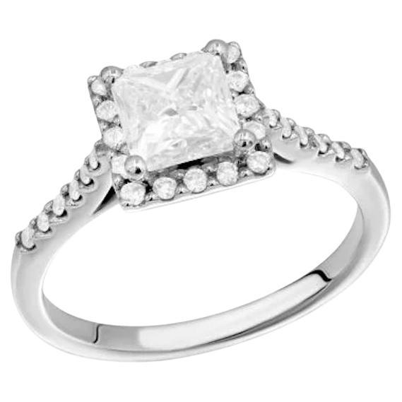 Diamond 1, 19 Carat Unique Engagement 18k Ring for Her For Sale