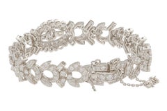 Diamond 10.00 Carat Platinum Art Deco Bracelet