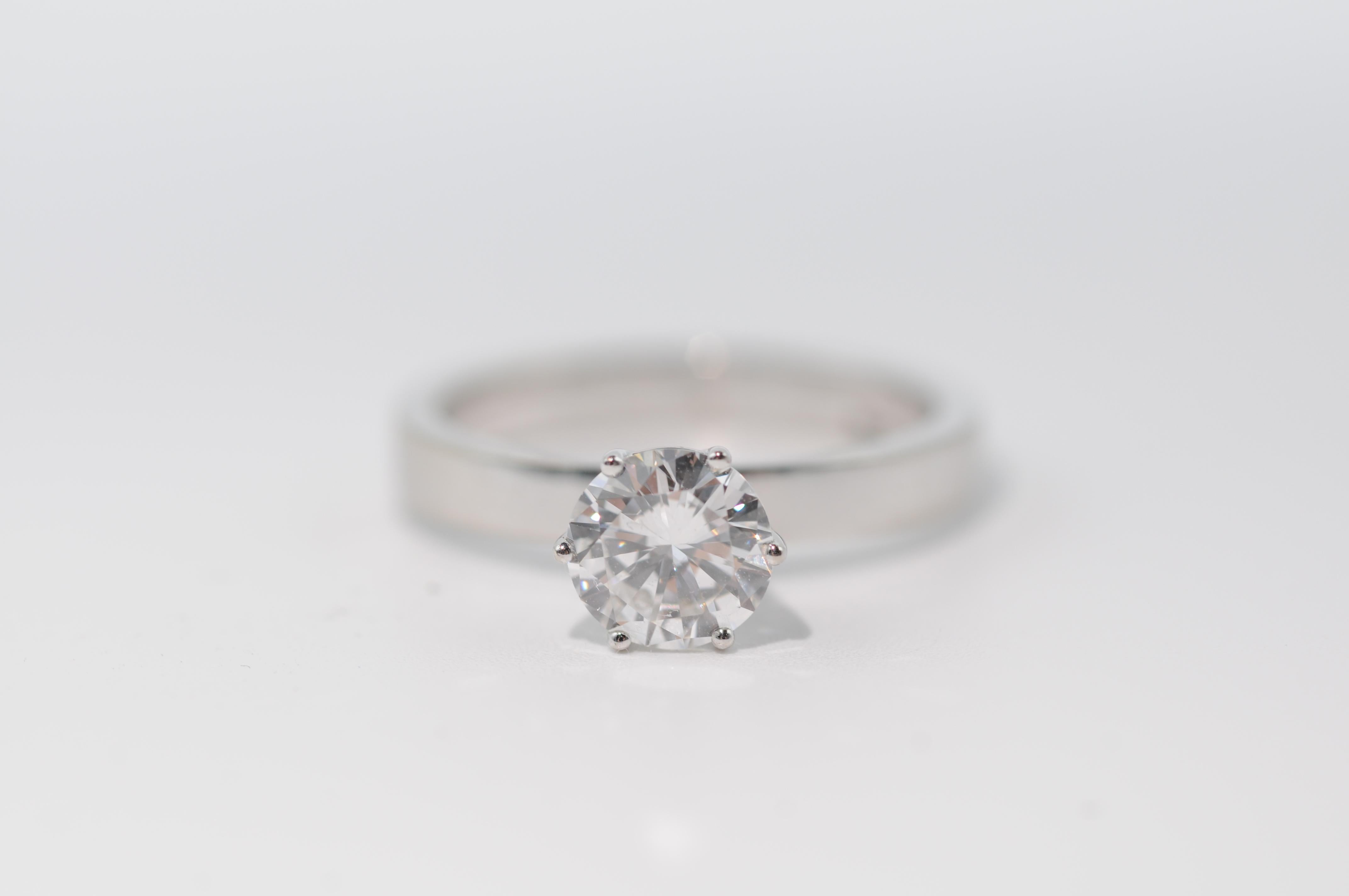 Diamond 1.02ct Solitare Ring VVS2 color(G) For Sale 5