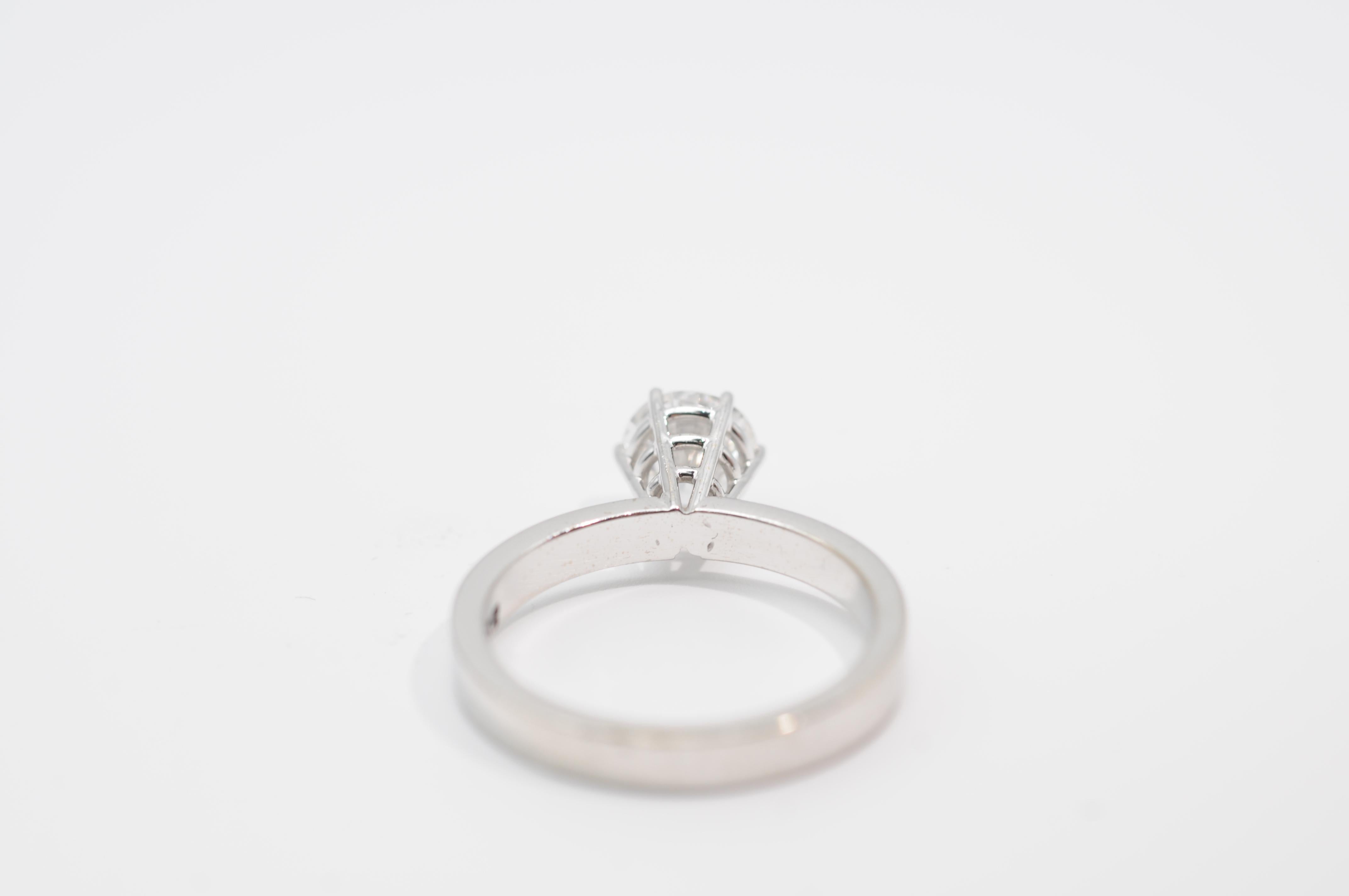 Diamond 1.02ct Solitare Ring VVS2 color(G) For Sale 6