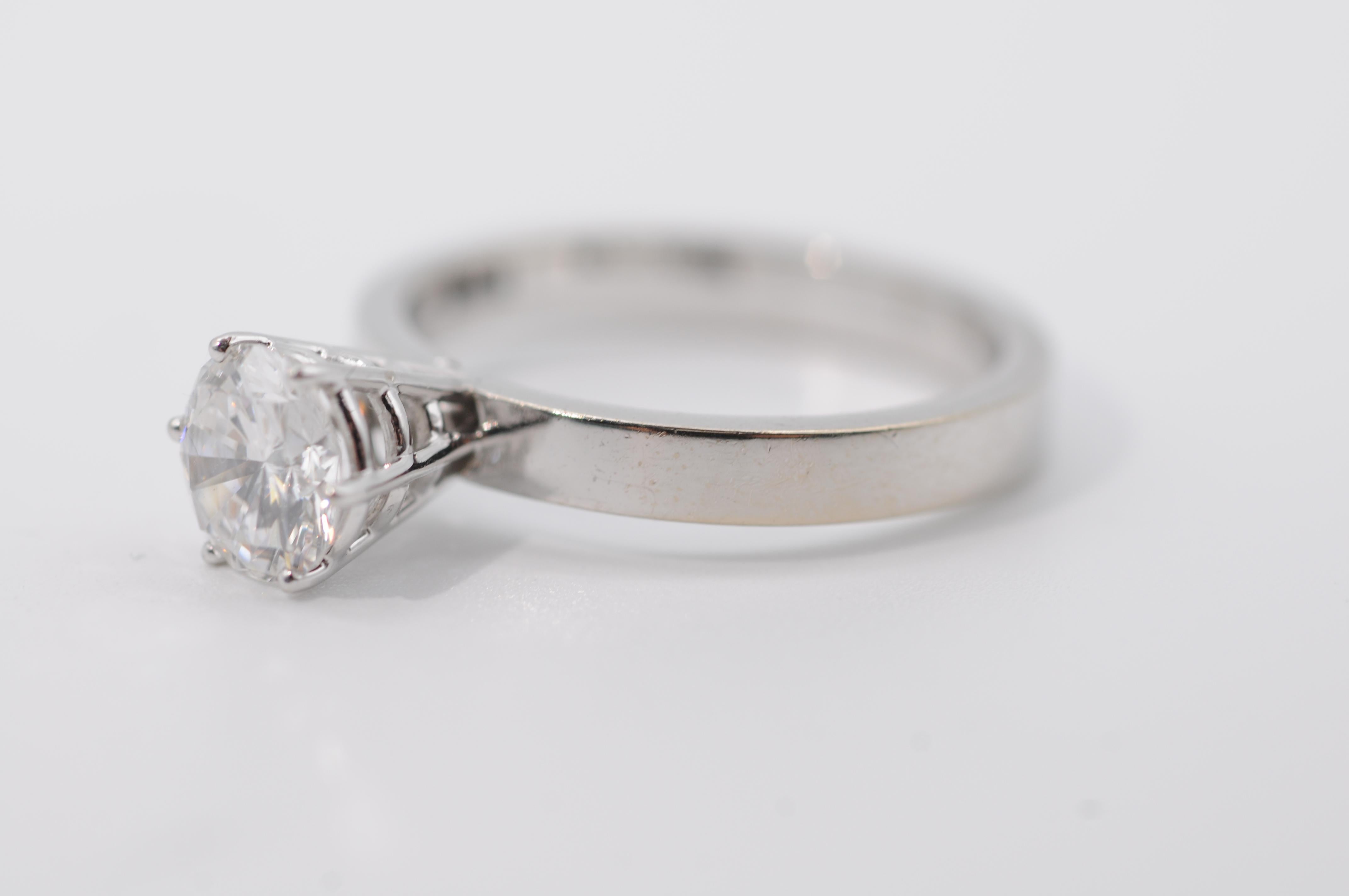 Diamond 1.02ct Solitare Ring VVS2 color(G) For Sale 3