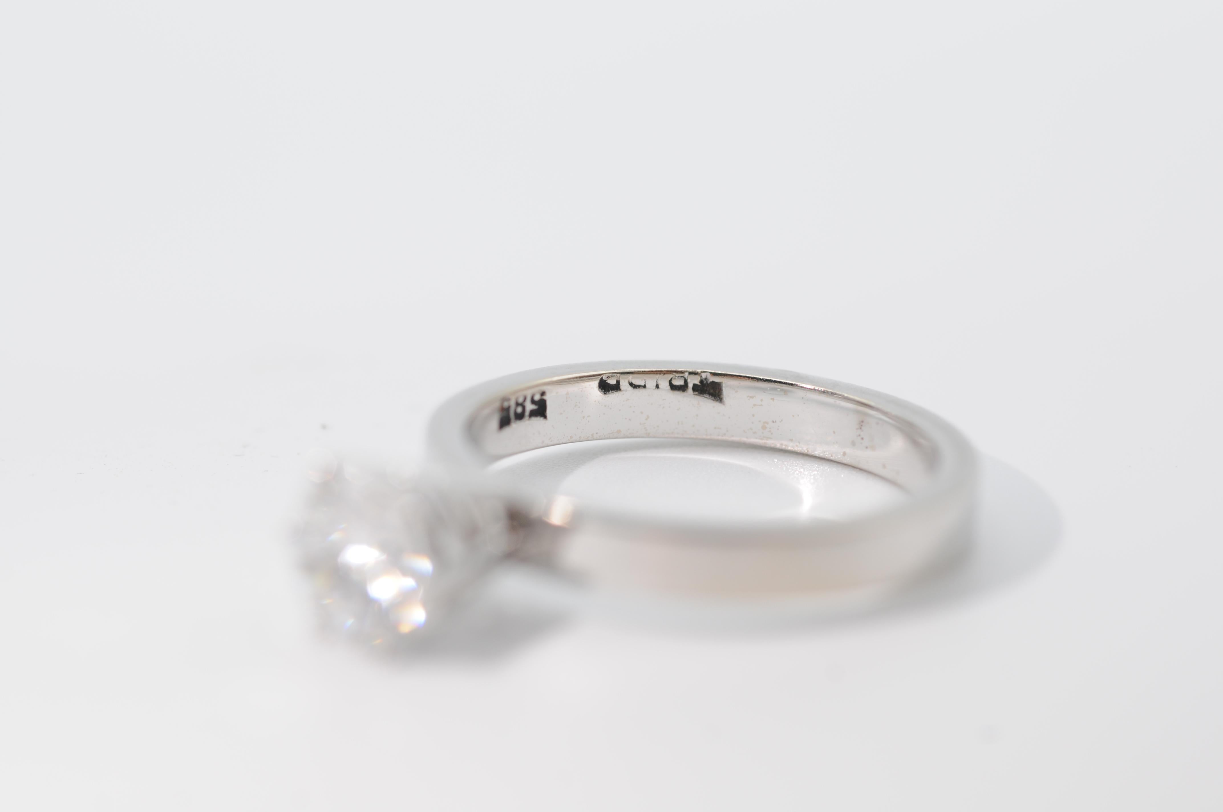 Diamond 1.02ct Solitare Ring VVS2 color(G) For Sale 4