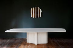 Tavolo da pranzo Diamond 105" in Bone White di Simon Johns