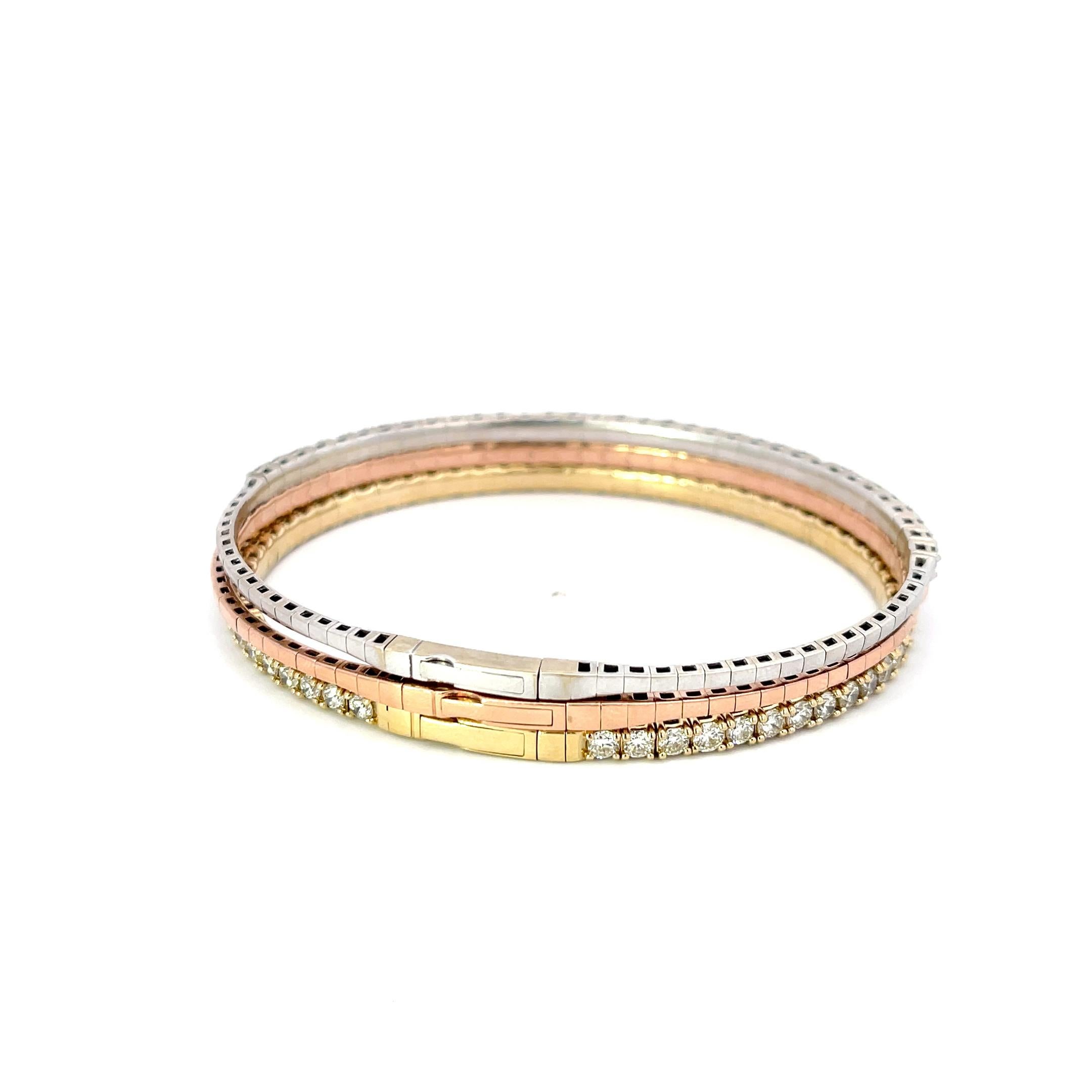 Diamant-Armreif '10.8ctw' aus 14K Gold mit Diamanten im Zustand „Hervorragend“ in Dallas, TX