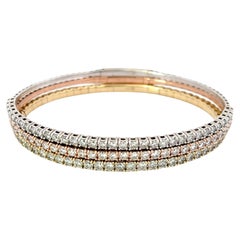 Diamant-Armreif '10.8ctw' aus 14K Gold mit Diamanten