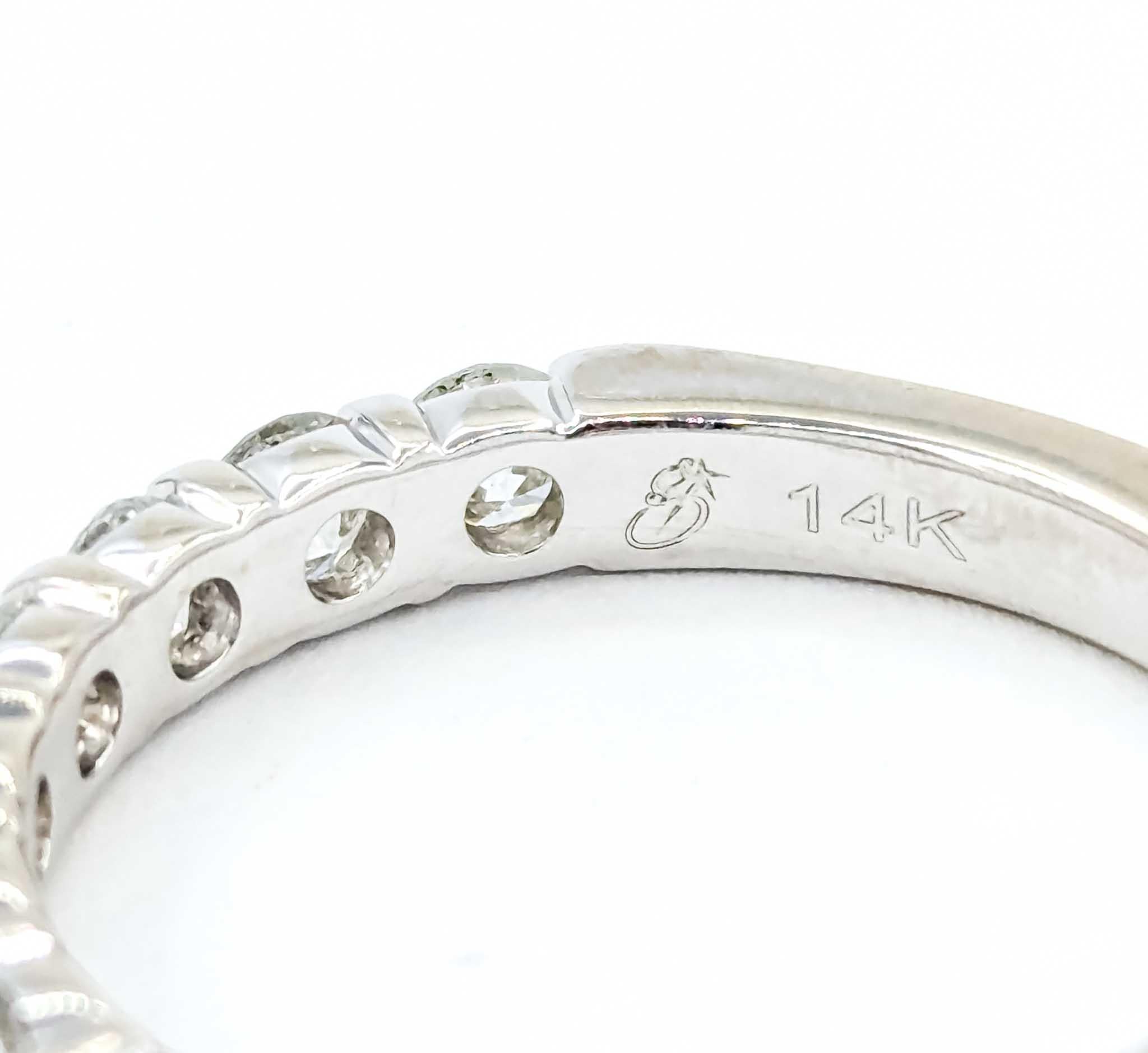 Fascia con diamanti a 11 pietre in oro bianco 14k in vendita 1