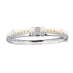 Diamond 14 Karat Gold Bangle