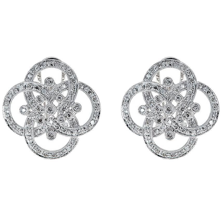 Diamond 14 Karat Gold Earrings